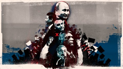 Grandes autócratas del momento, Putin, Xin Jinping y más representando la era del autócrata que resurge